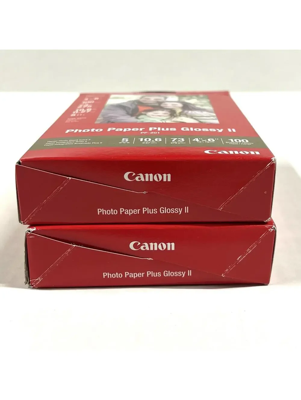 2 Pack Inkjet Canon PP-201 Photo Paper Plus Glossy II 4x6